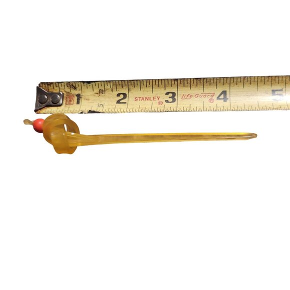 2 Rare Antique Japanese Konsashi Floral Hair Clip With Dangling Leaf Design & Ma - Picture 9 of 12